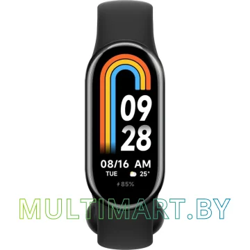 Фитнес-браслет Xiaomi Smart Band 8 (серый, черный ремешок, международная версия)
